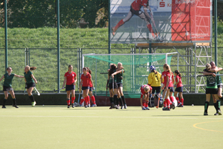 Das Tor zum Titelgewinn durch Zoe Wiese vom 1. Hanauer THC